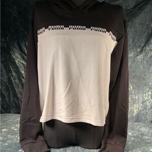 Puma Black and Cream Hoodie